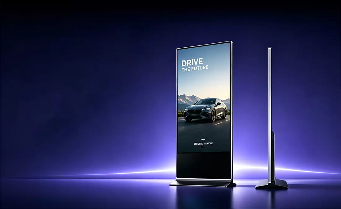 <br>Display pubblicitario touch da stand