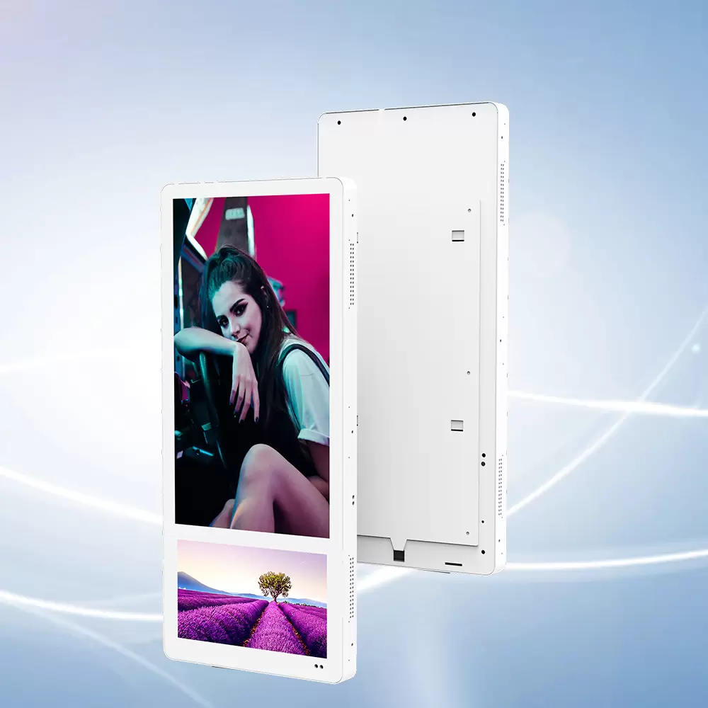 Display pubblicitario LCD TFT per segnaletica digitale a doppio schermo per ascensore interno WiFi Android